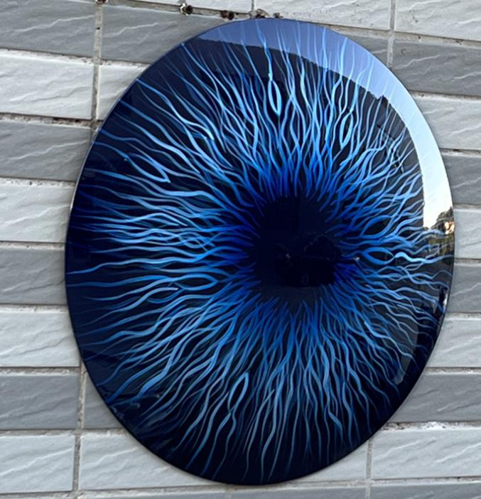 Stainless steel wall art project design detail