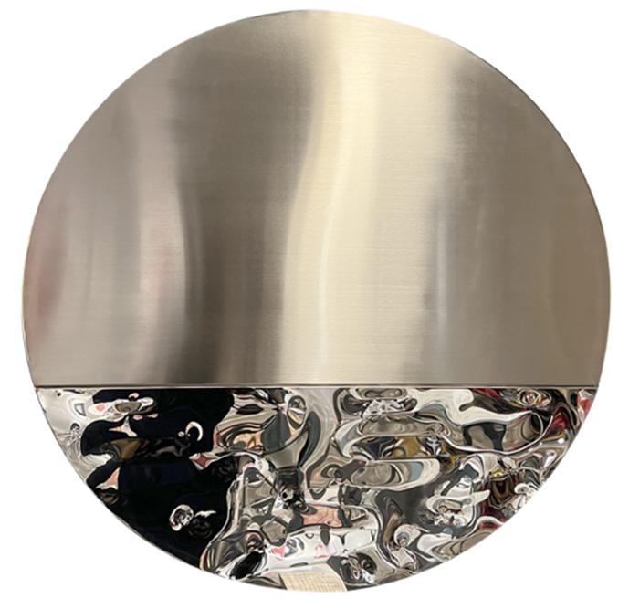Stainless steel wall art project design detail