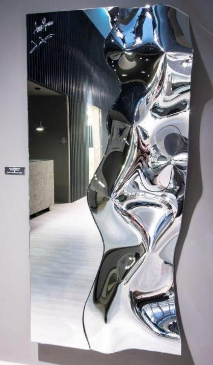 Stainless steel wall art project design detail