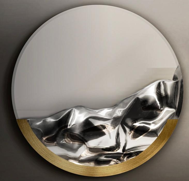Stainless steel wall art project design detail