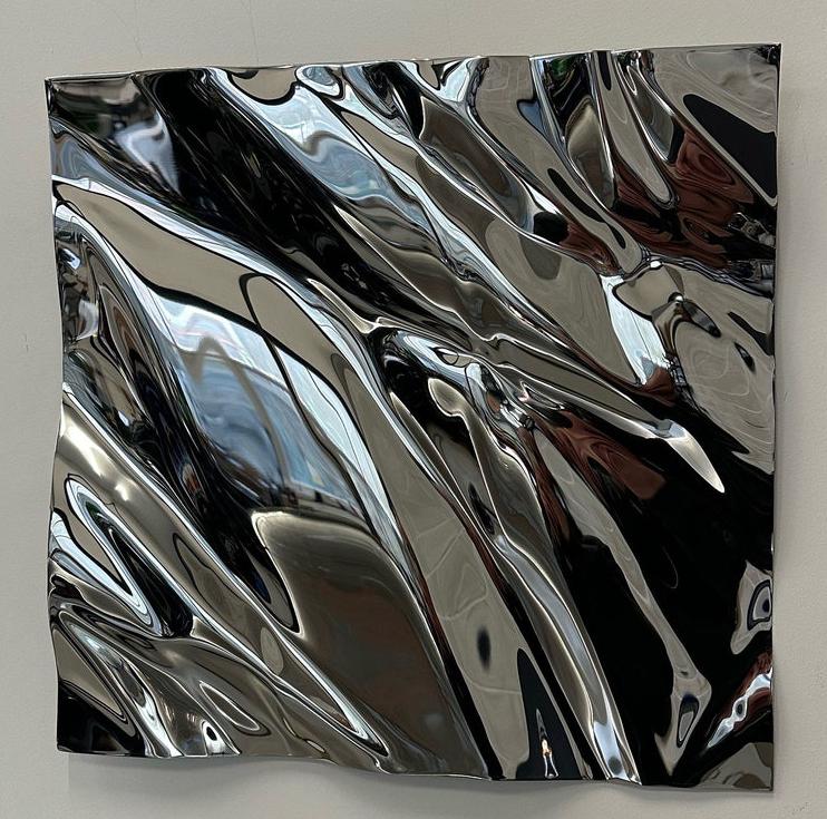 Stainless steel wall art project design detail
