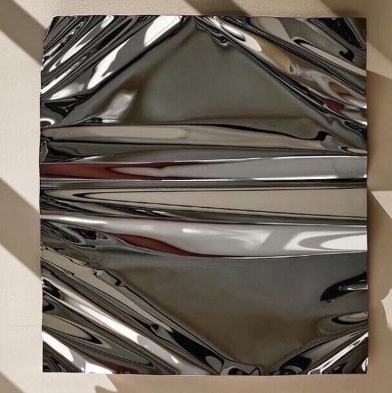 Stainless steel wall art project design detail
