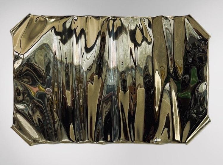 Stainless steel wall art project design detail