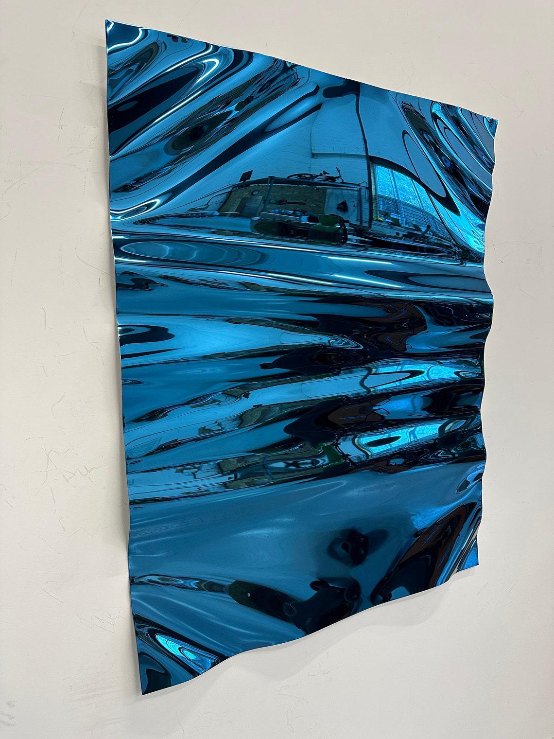 Stainless steel wall art project design detail