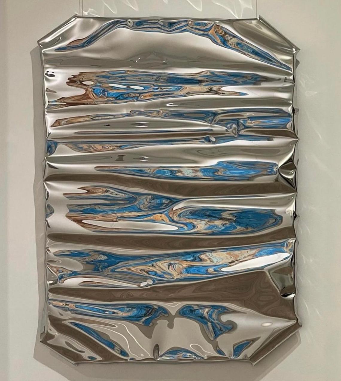 Stainless steel wall art project design detail