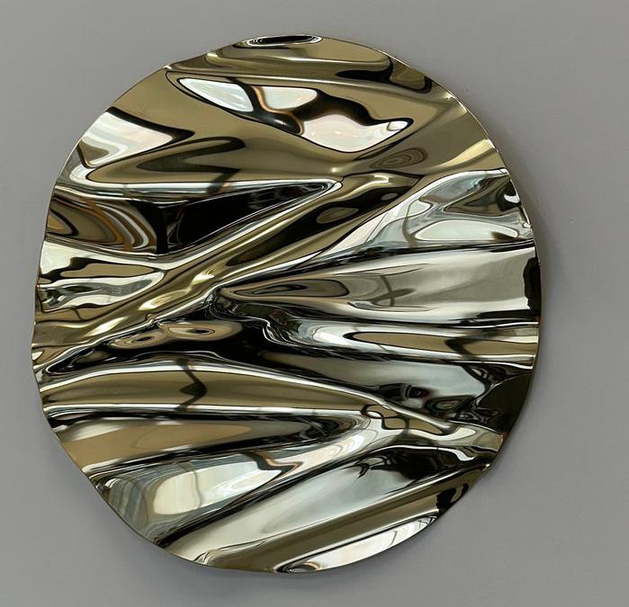 Stainless steel wall art project design detail
