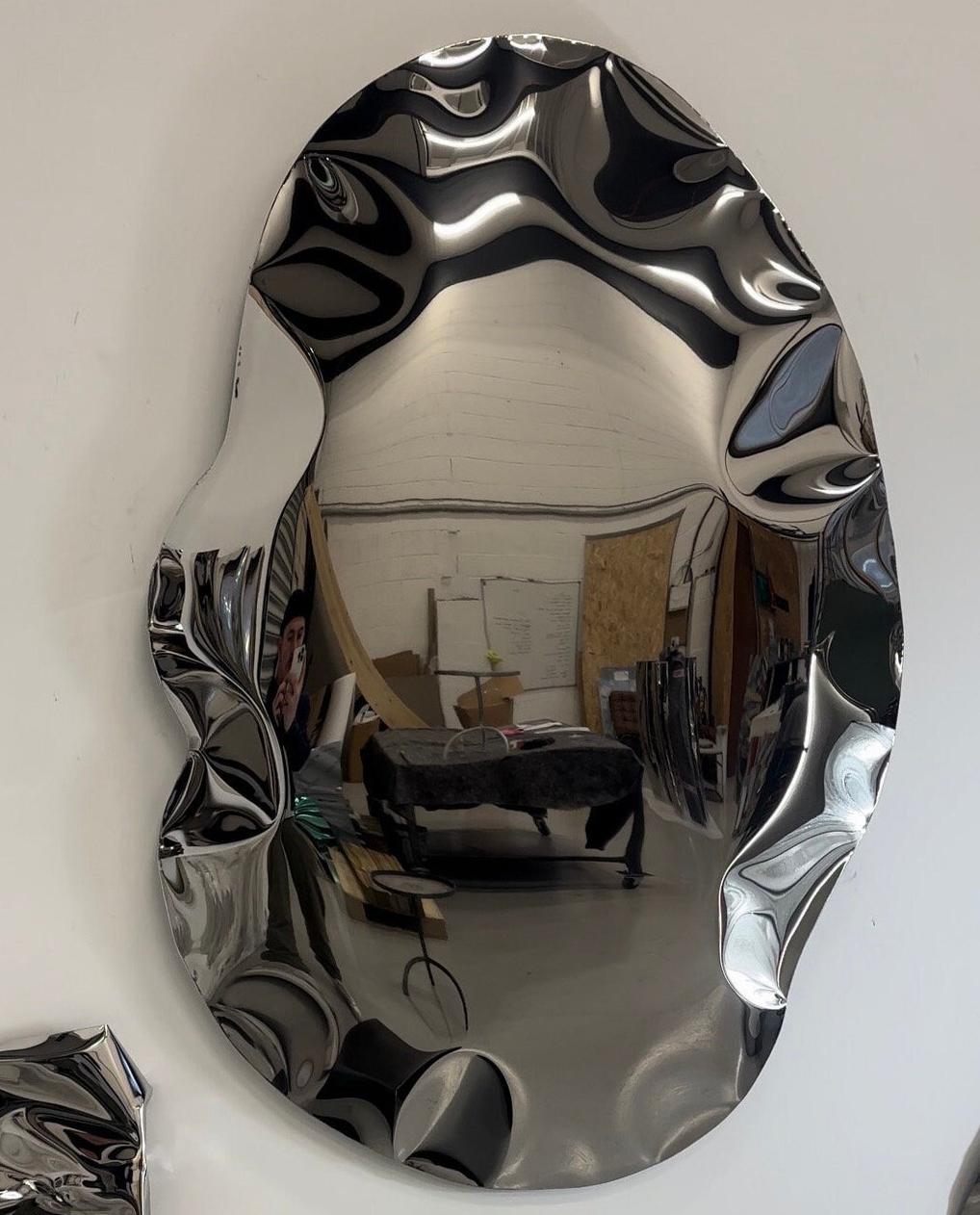 Stainless steel wall art project design detail
