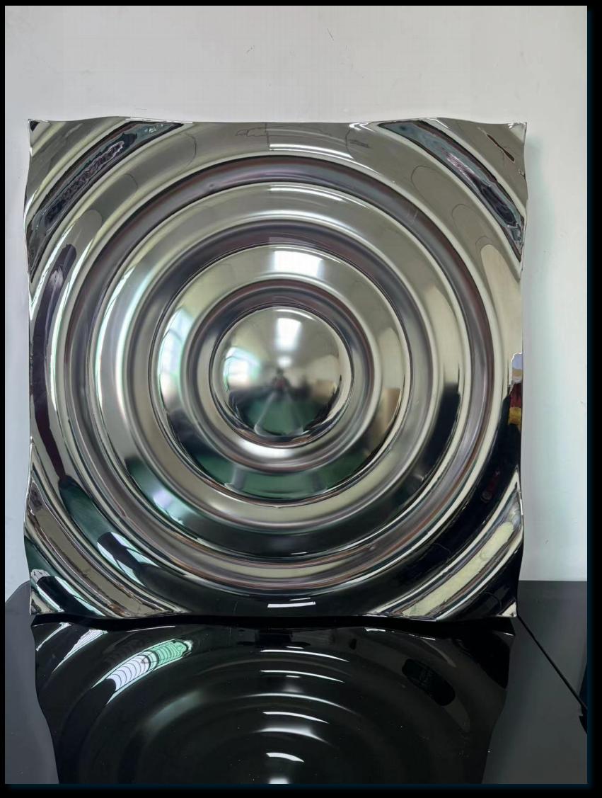 Stainless steel wall art project design detail