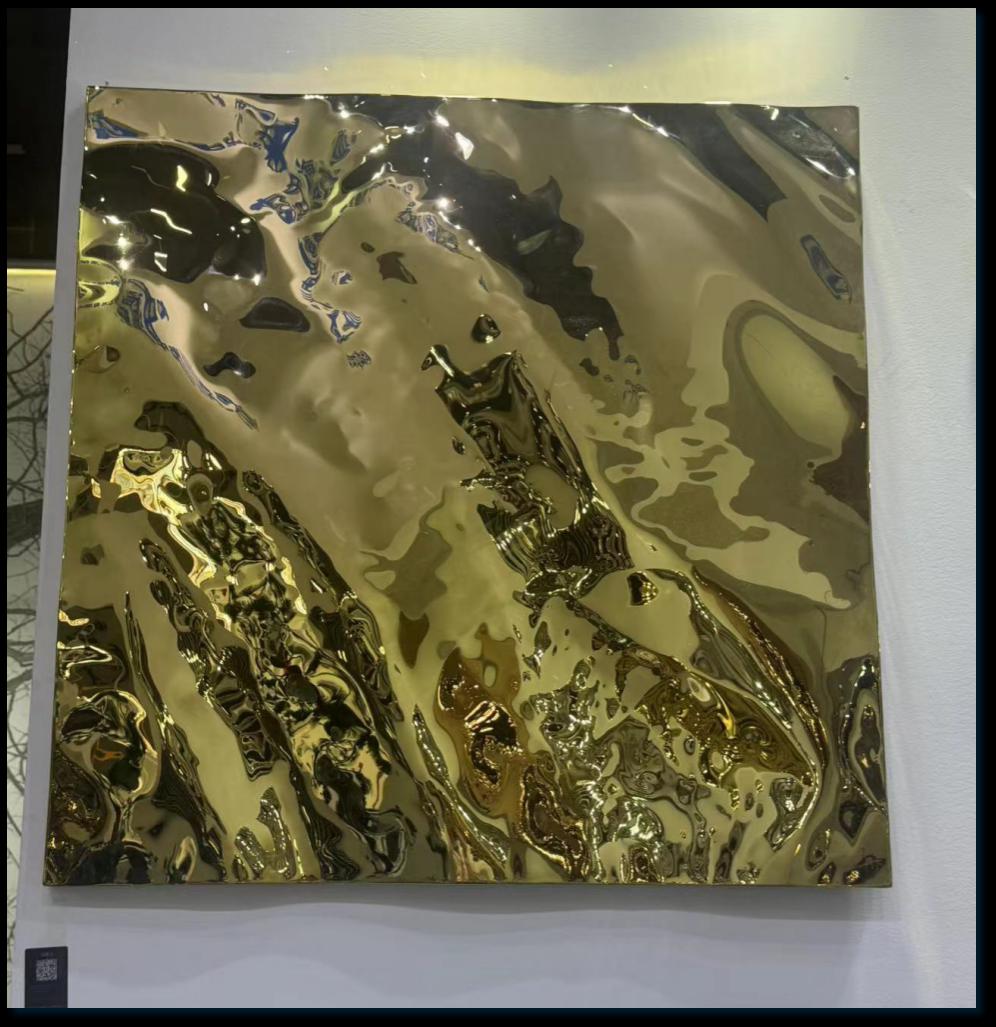 Stainless steel wall art project design detail