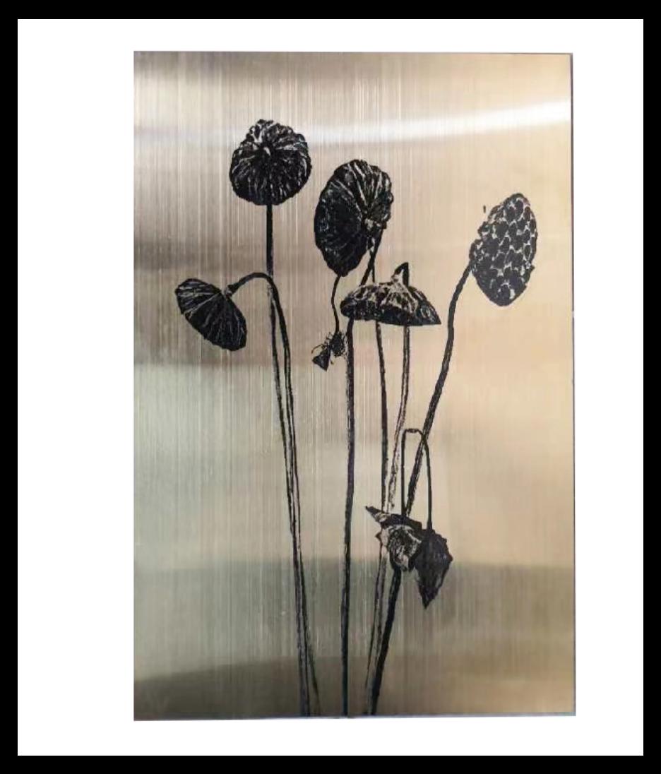 Stainless steel wall art project design detail
