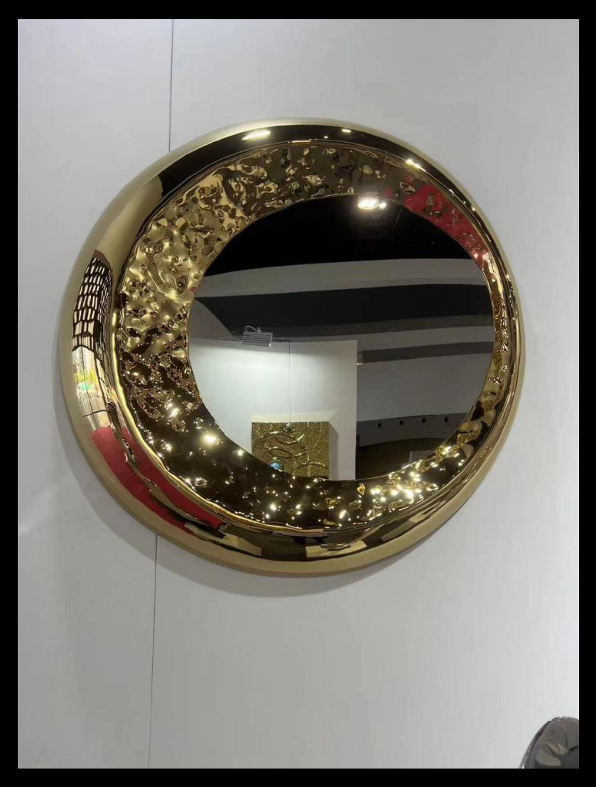 Stainless steel wall art project design detail