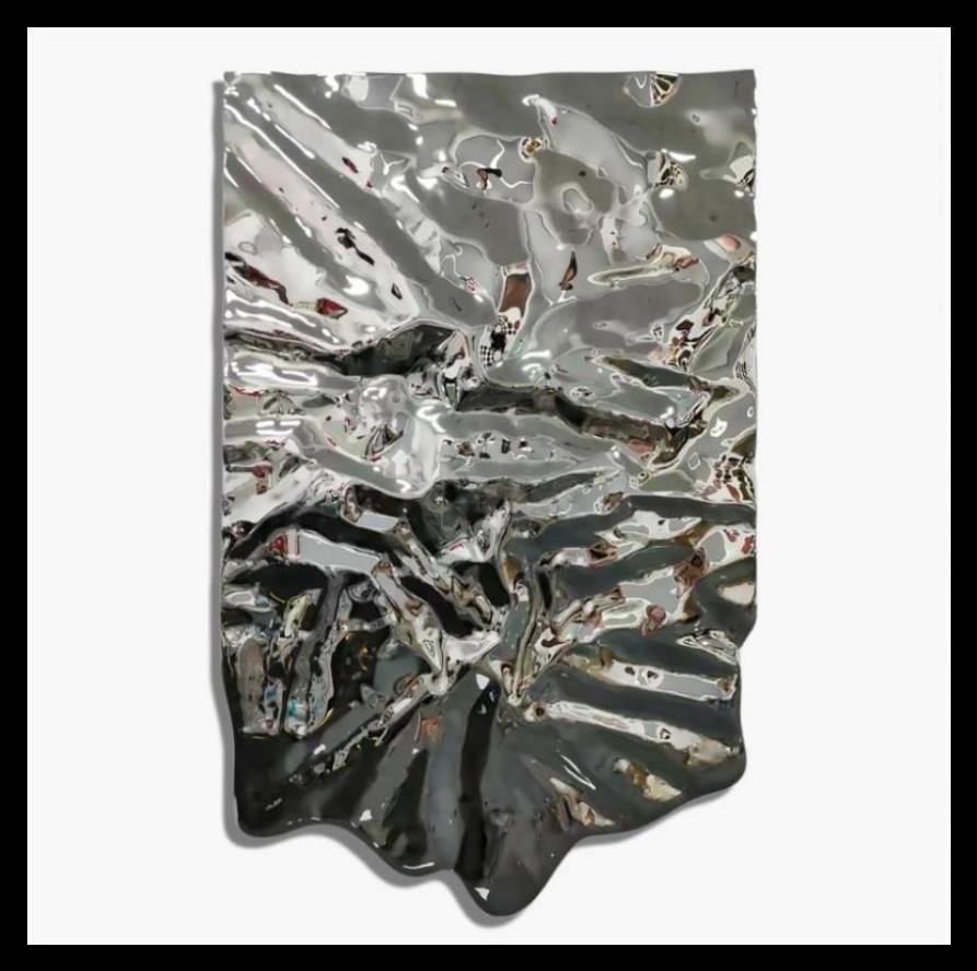 Stainless steel wall art project design detail