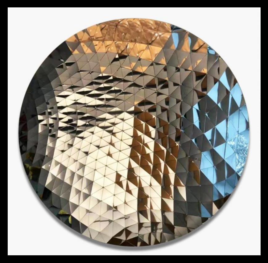 Stainless steel wall art project design detail