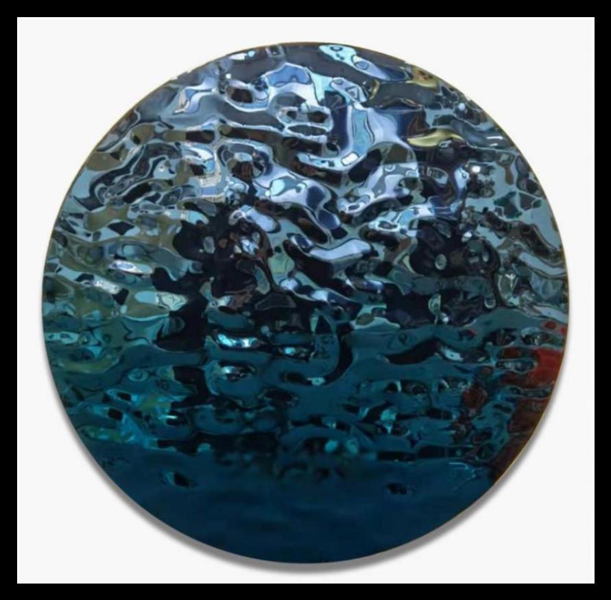 Stainless steel wall art project design detail