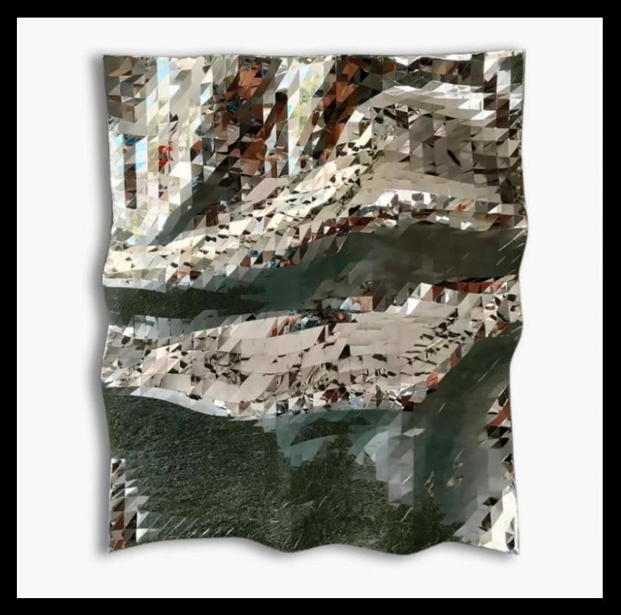 Stainless steel wall art project design detail