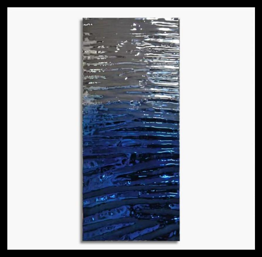 Stainless steel wall art project design detail