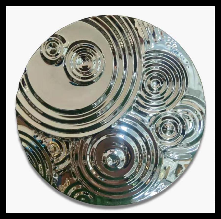 Stainless steel wall art project design detail