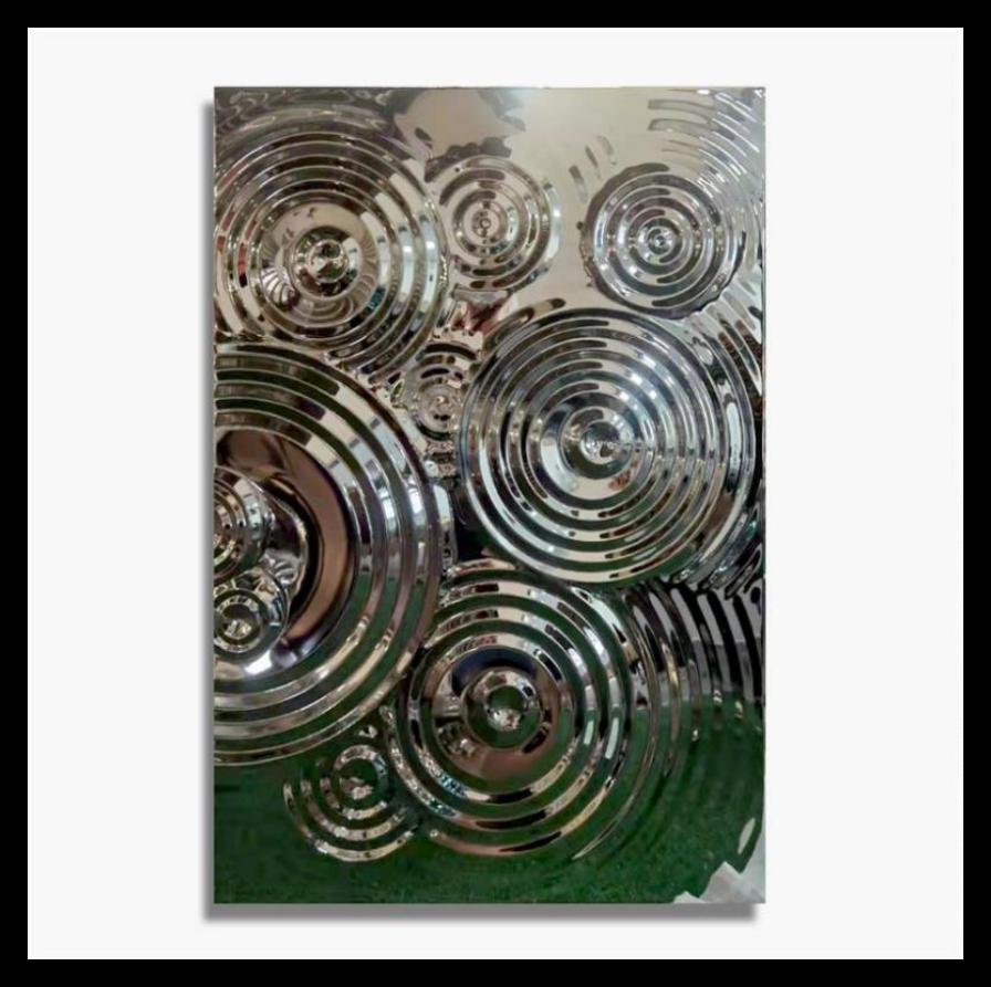 Stainless steel wall art project design detail