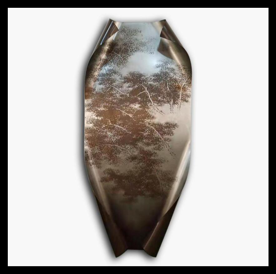 Stainless steel wall art project design detail