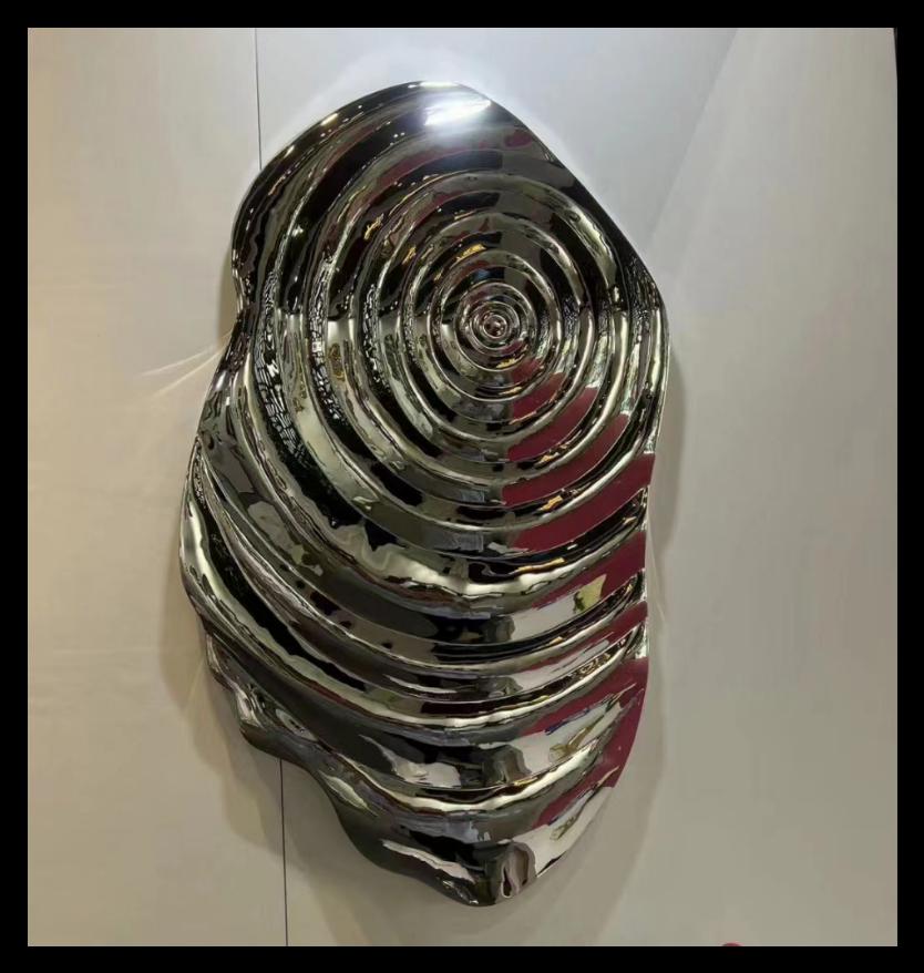 Stainless steel wall art project design detail