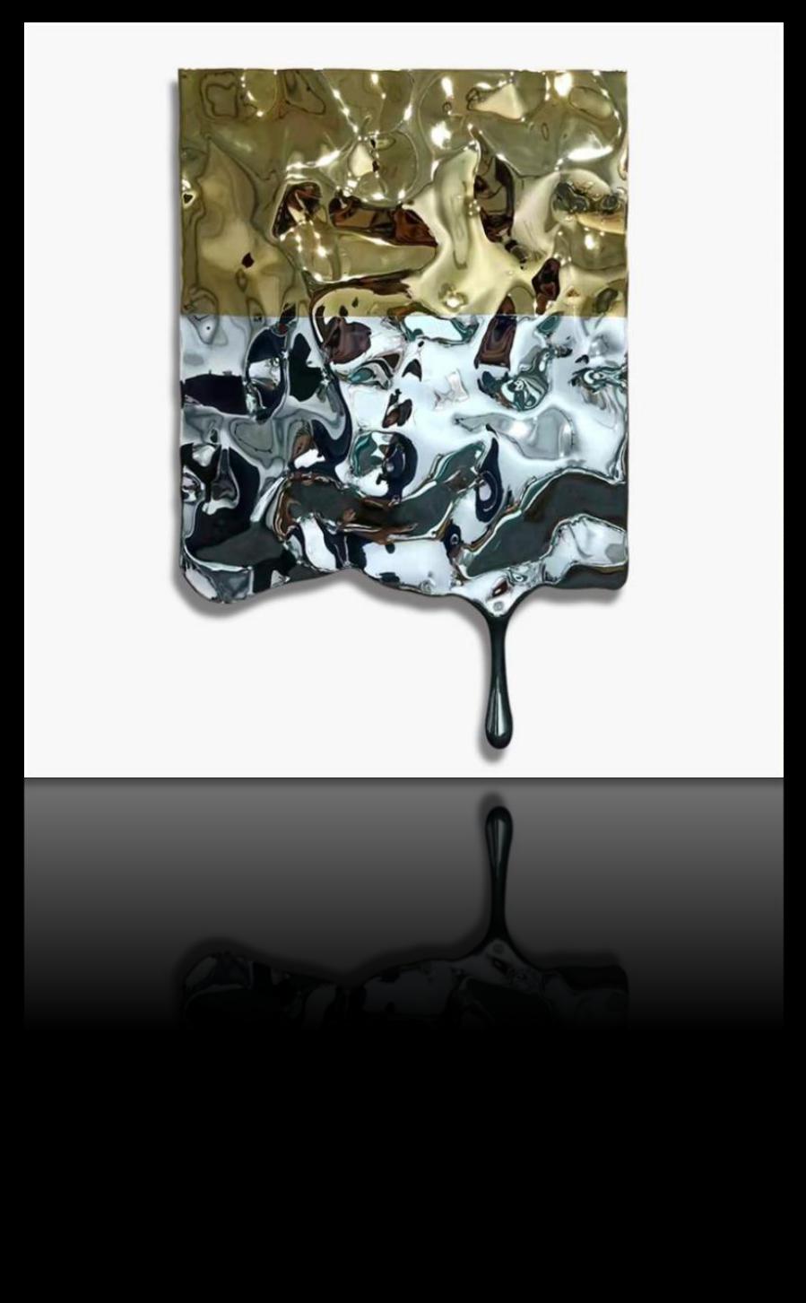 Stainless steel wall art project design detail