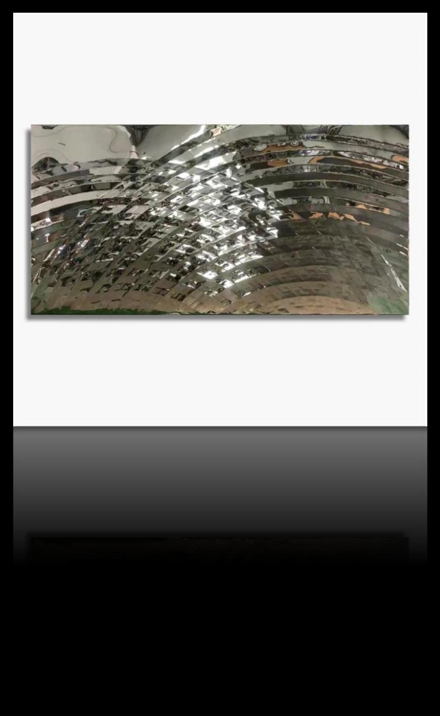 Stainless steel wall art project design detail