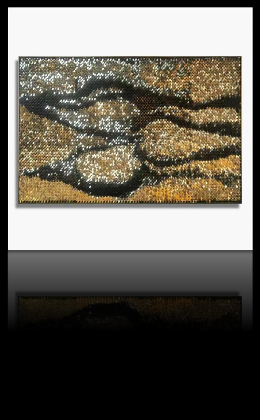 Stainless steel wall art project design detail