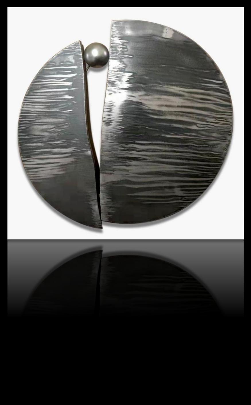 Stainless steel wall art project design detail