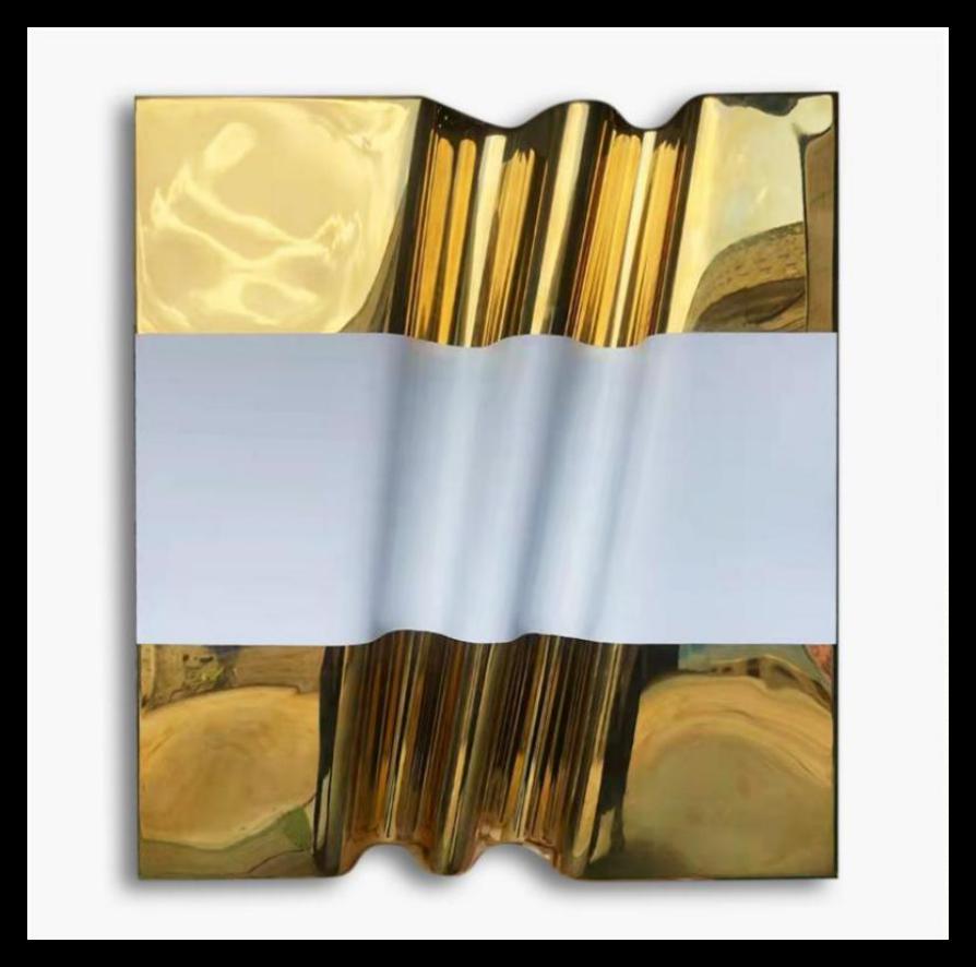 Stainless steel wall art project design detail