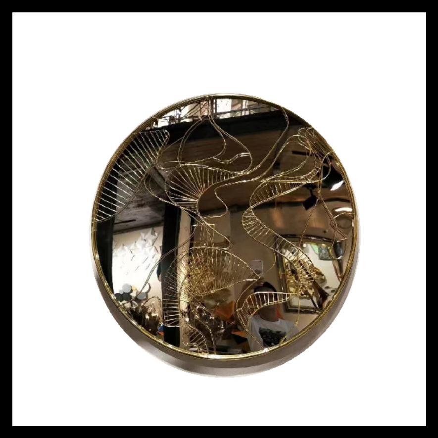 Stainless steel wall art project design detail