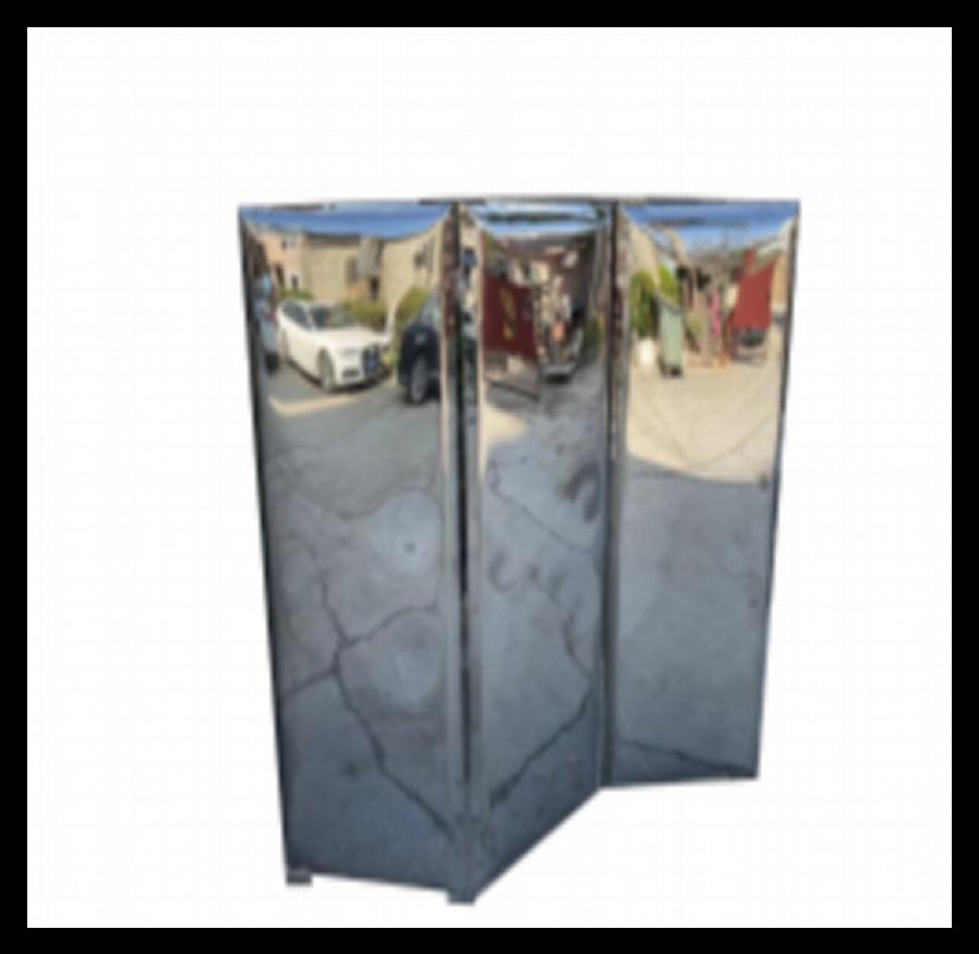 Stainless steel wall art project design detail