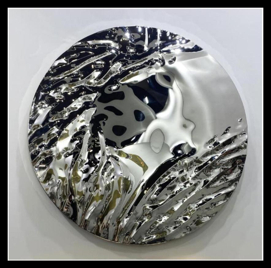 Stainless steel wall art project design detail