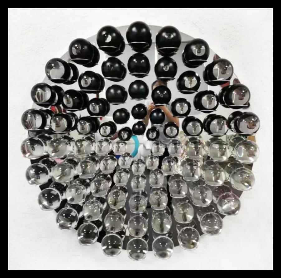 Stainless steel wall art project design detail
