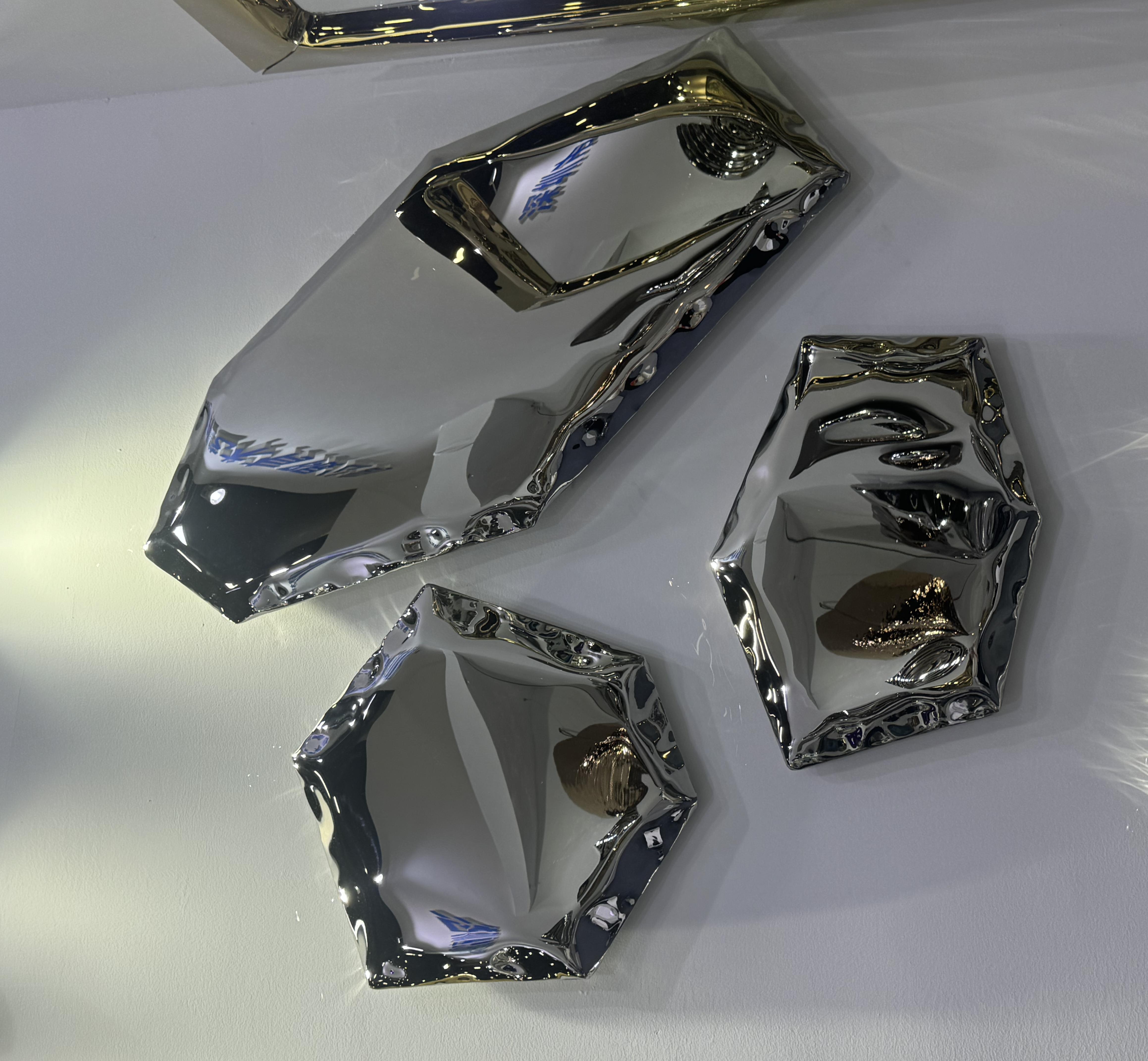 Stainless steel wall art project design detail