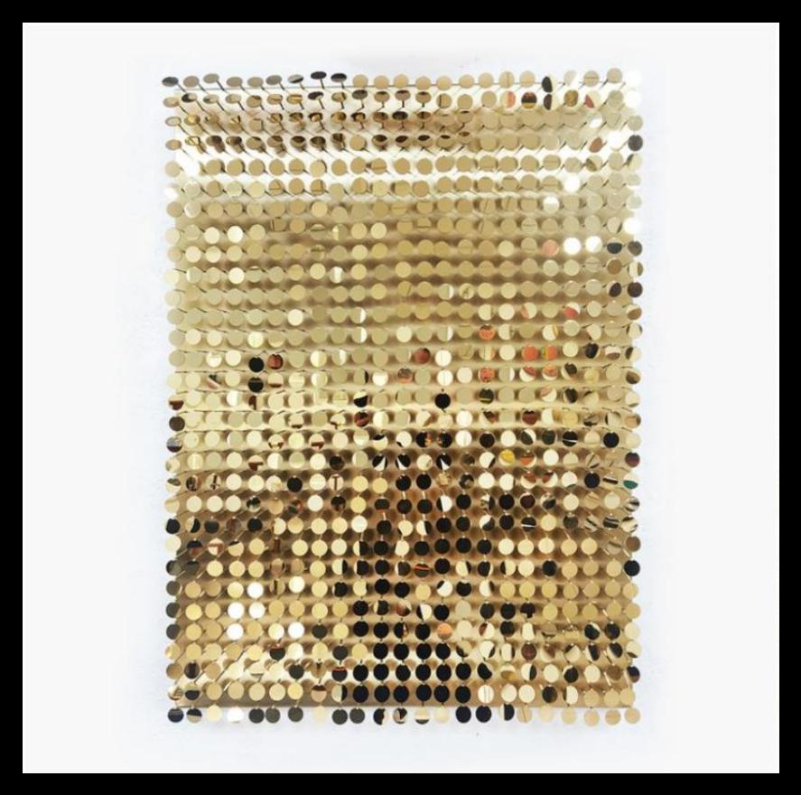Stainless steel wall art project design detail