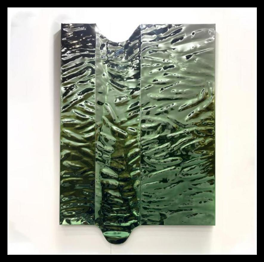 Stainless steel wall art project design detail
