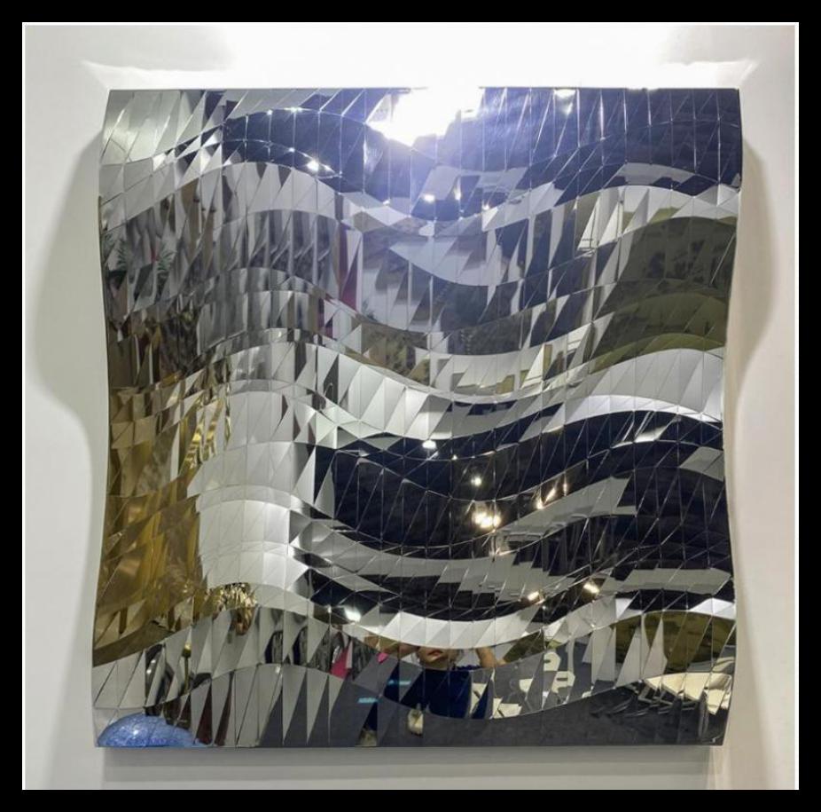 Stainless steel wall art project design detail