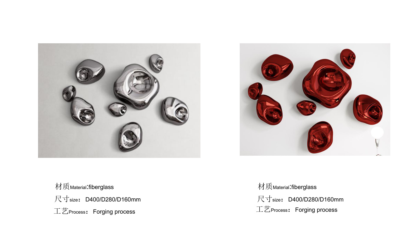 Stainless steel wall art catalogue spread