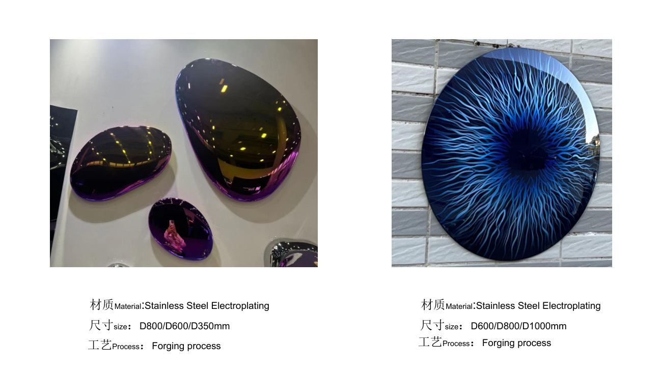 Stainless steel wall art catalogue spread
