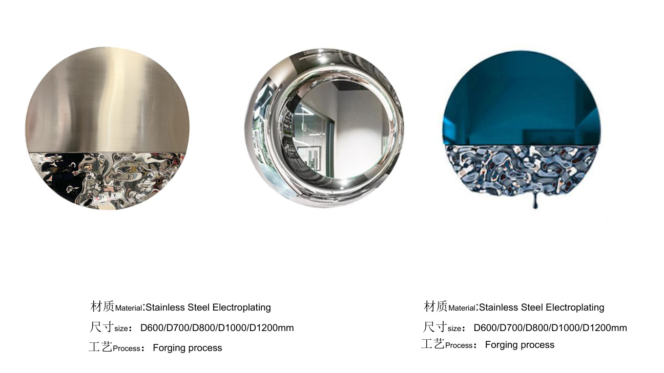 Stainless steel wall art catalogue spread