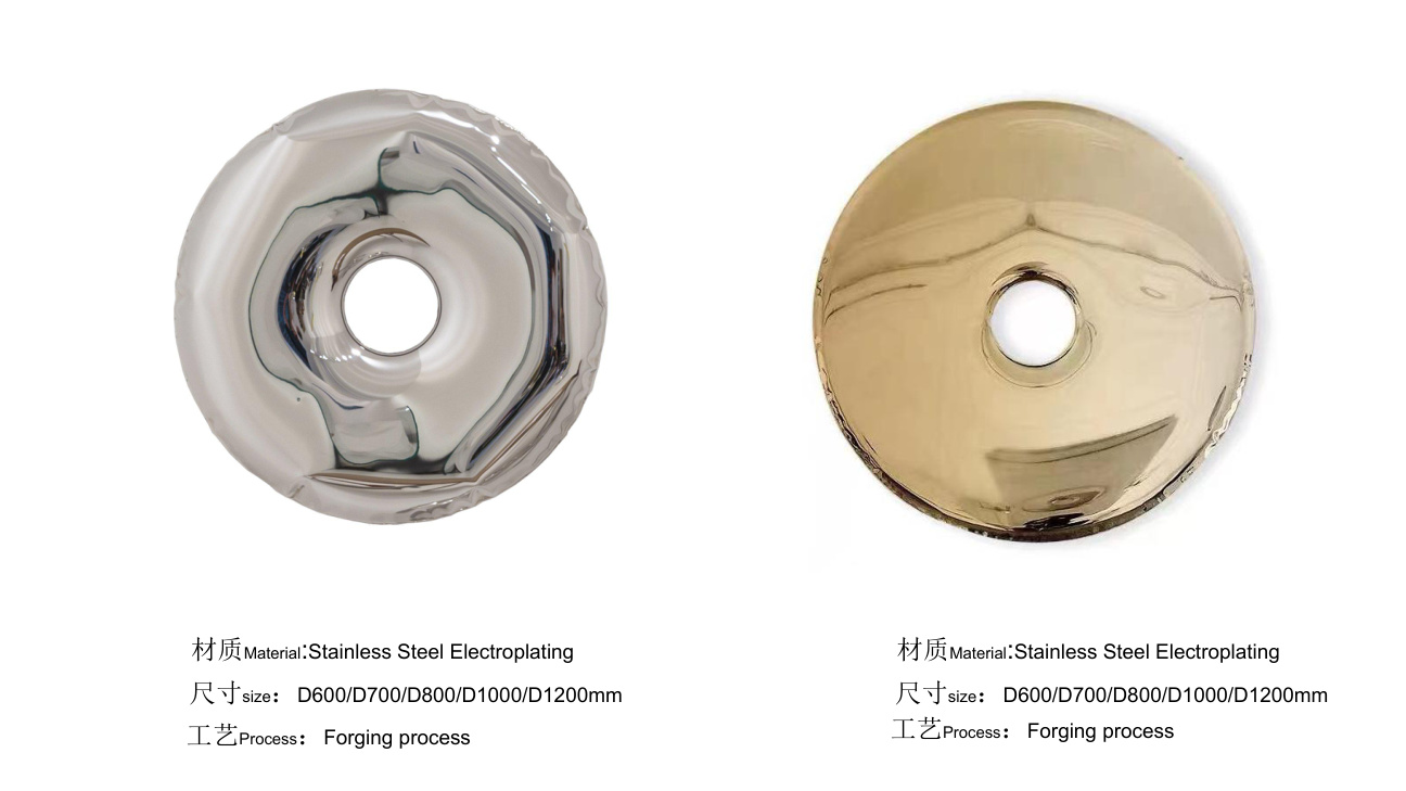 Stainless steel wall art catalogue spread