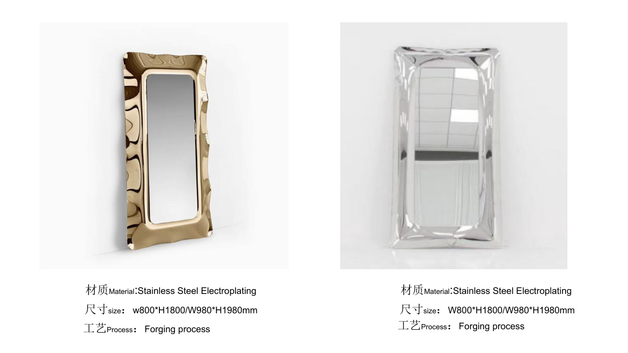 Stainless steel wall art catalogue spread