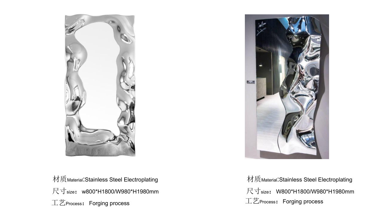 Stainless steel wall art catalogue spread