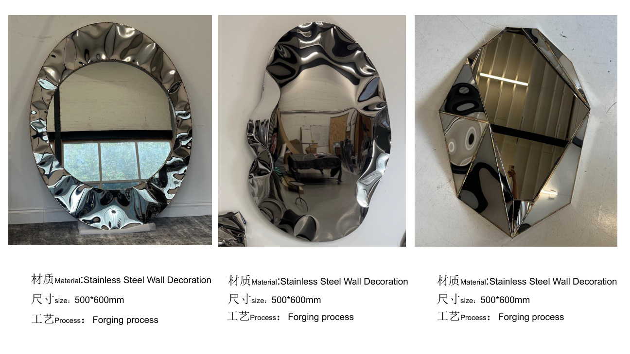 Stainless steel wall art catalogue spread