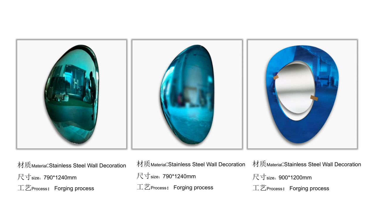 Stainless steel wall art catalogue spread