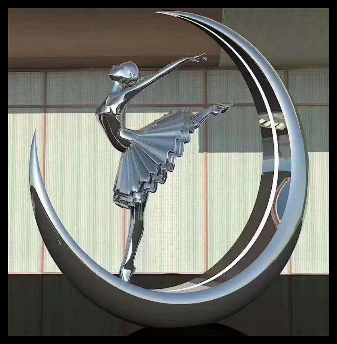 Architectural stainless steel sculpture project design detail