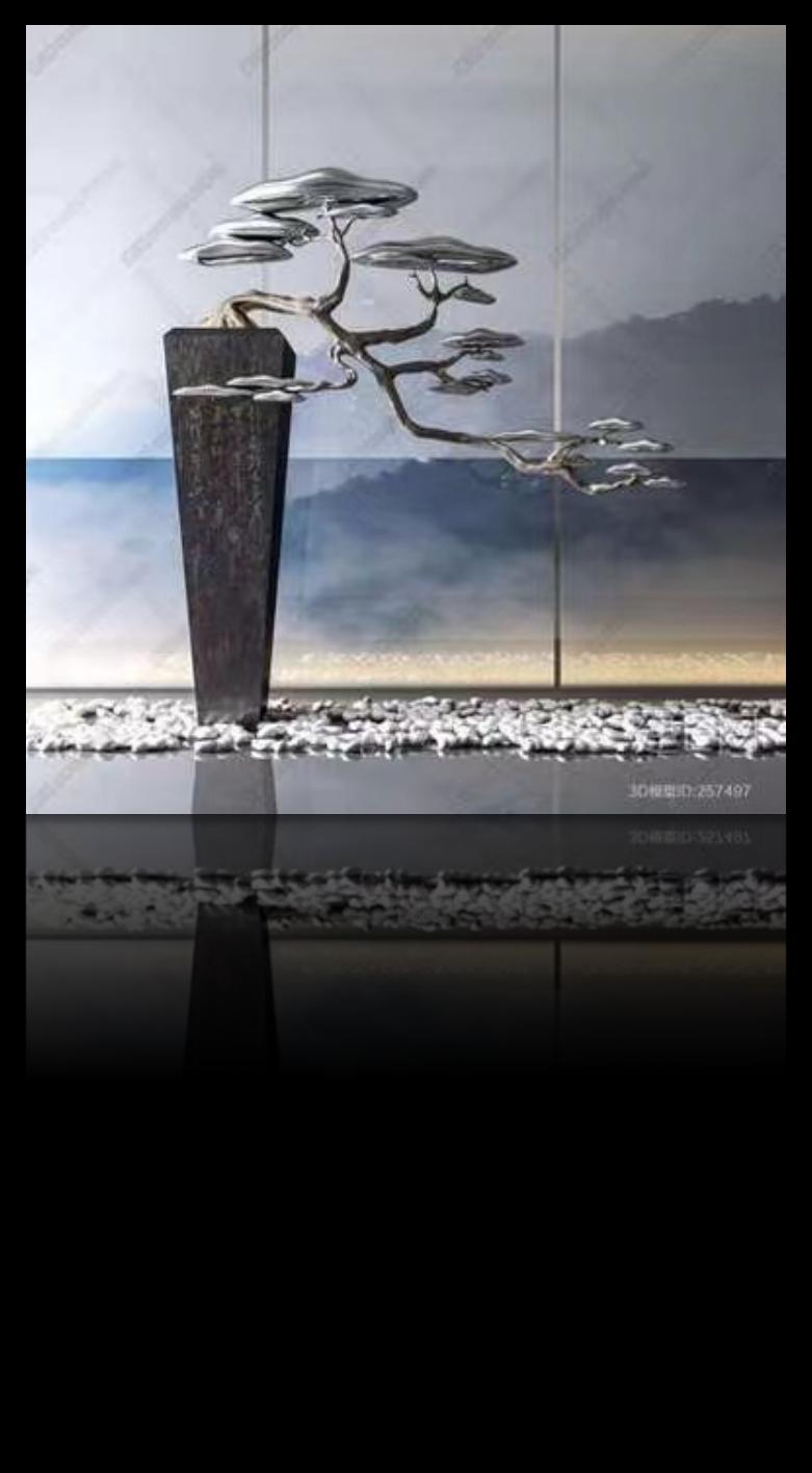 Architectural stainless steel sculpture project design detail