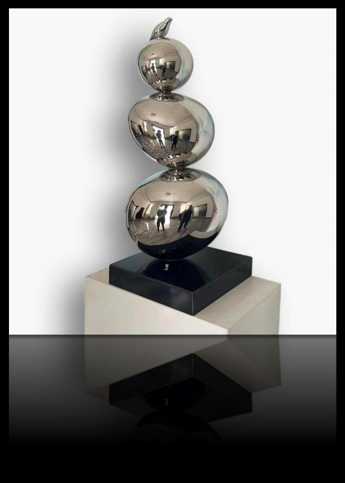 Architectural stainless steel sculpture project design detail