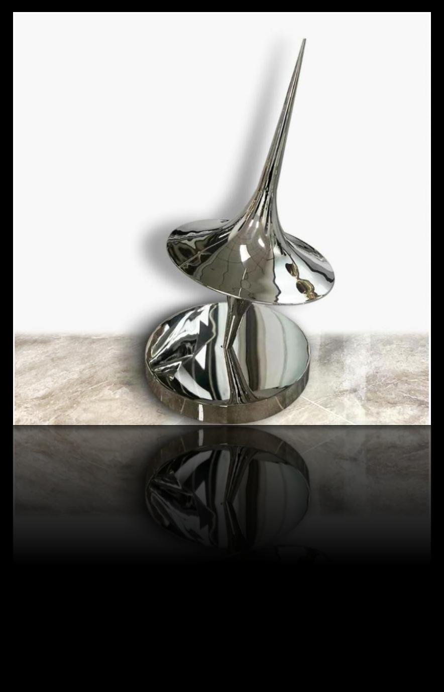 Architectural stainless steel sculpture project design detail