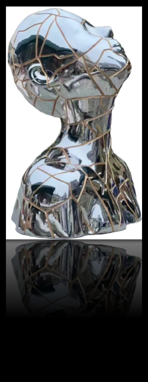 Architectural stainless steel sculpture project design detail